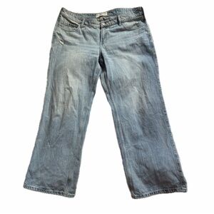 Long Hollister Low Rise Baggy Jeans Light Blue Oversized Boyfriend Jeans Y2K W33